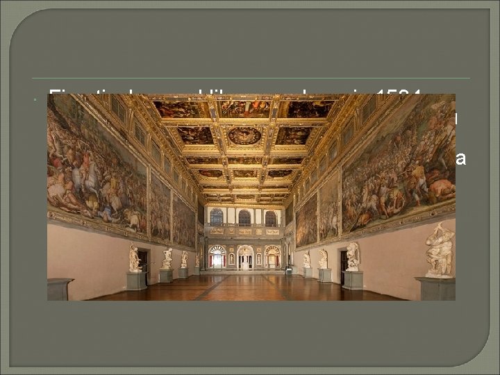  Firentinska republika pozvala ga je 1504. godine da u Palači Vecchio naslika ogromnu
