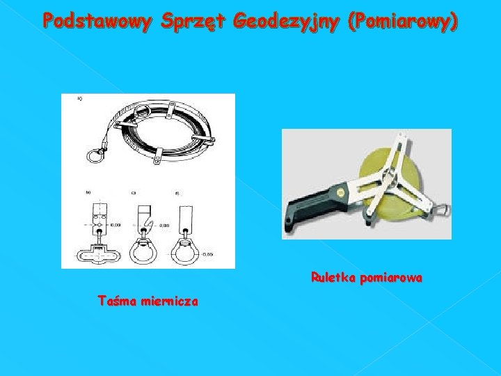 Podstawowy Sprzęt Geodezyjny (Pomiarowy) Ruletka pomiarowa Taśma miernicza 