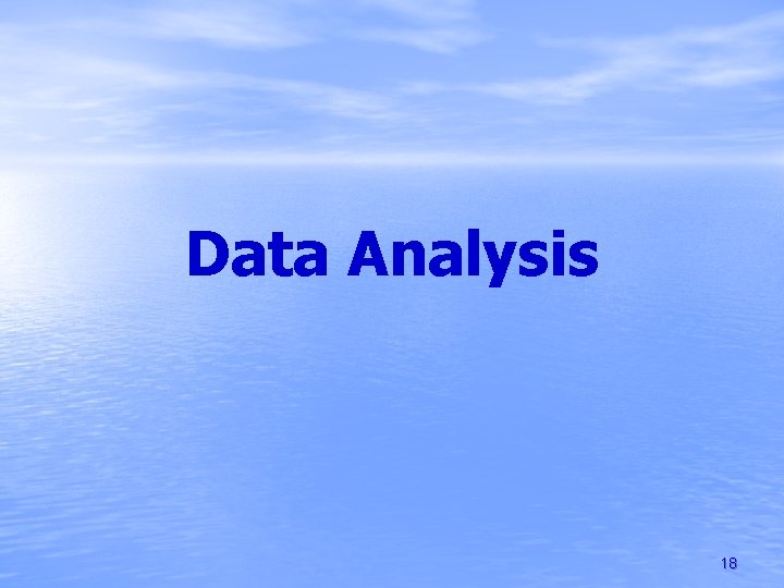 Data Analysis 18 