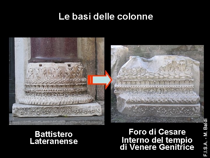 Battistero Lateranense Foro di Cesare Interno del tempio di Venere Genitrice F. I. S.