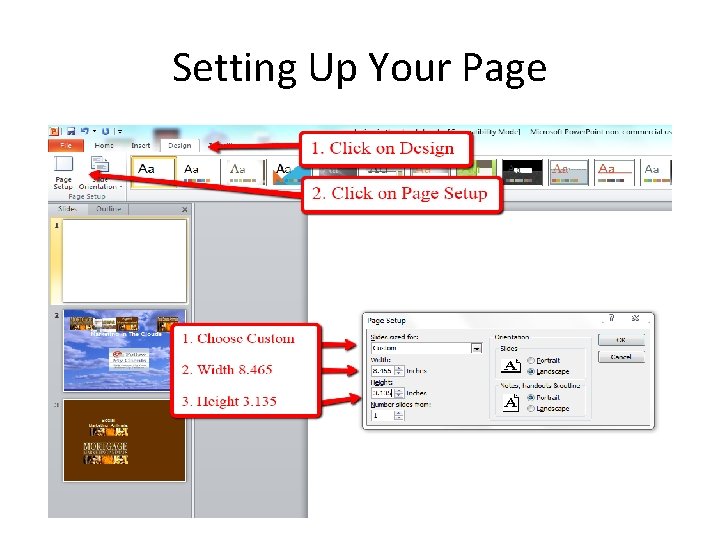 Setting Up Your Page 