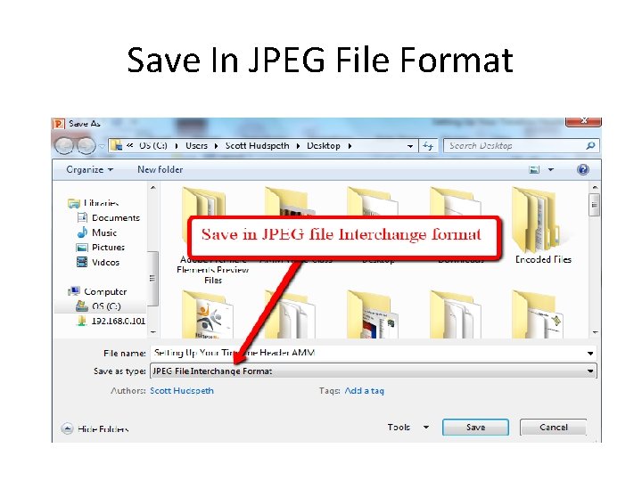 Save In JPEG File Format 