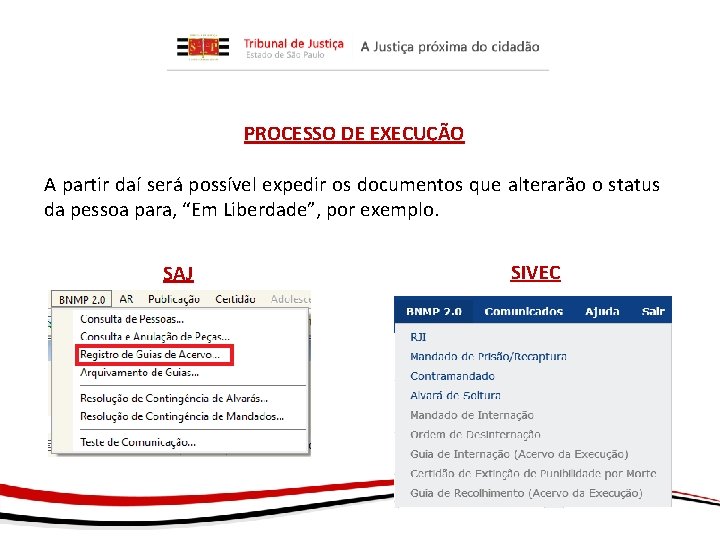 PROCESSO DE EXECUÇÃO A partir daí será possível expedir os documentos que alterarão o
