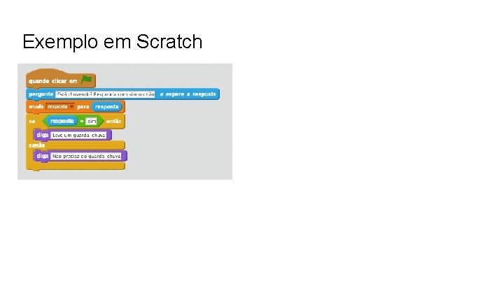 Exemplo em Scratch 