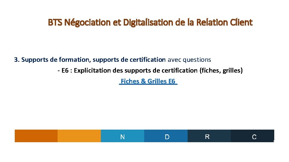 BTS Négociation et Digitalisation de la Relation Client 3. Supports de formation, supports de