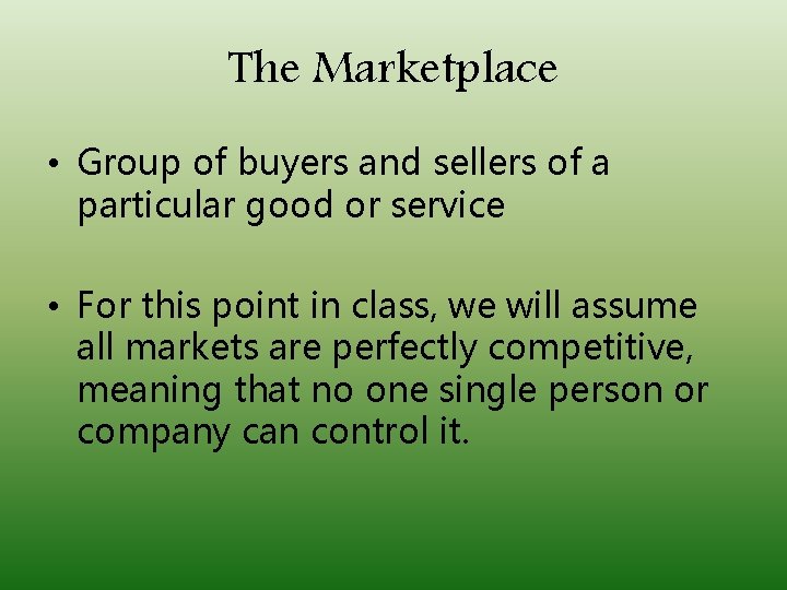 Principles of Economics The Basic Ideas and Principles