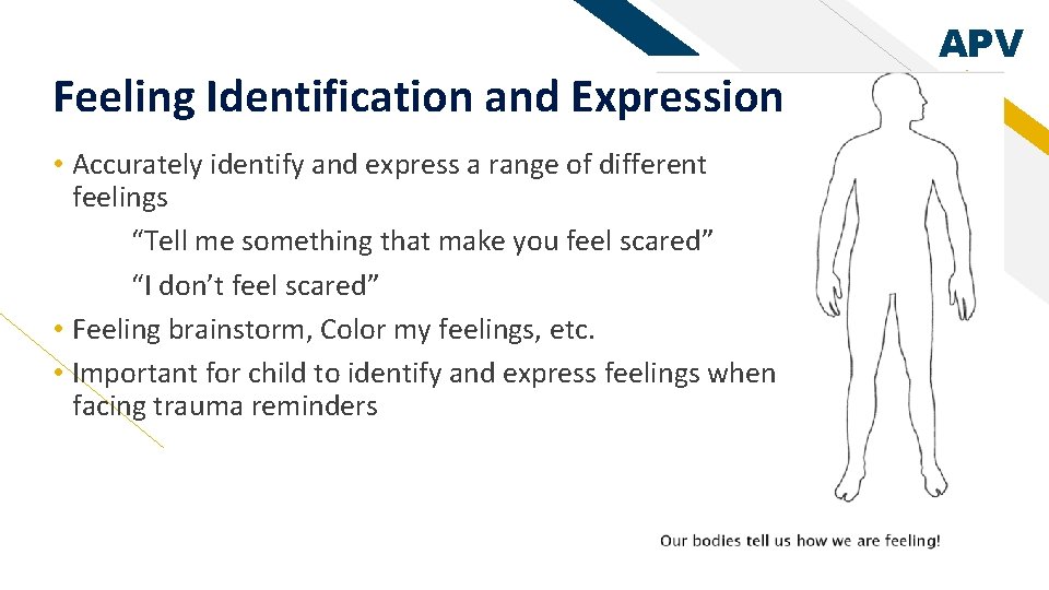 Feeling Identification and Expression • Accurately identify and express a range of different feelings