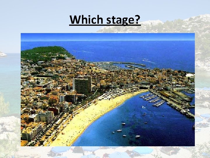 Which stage? 