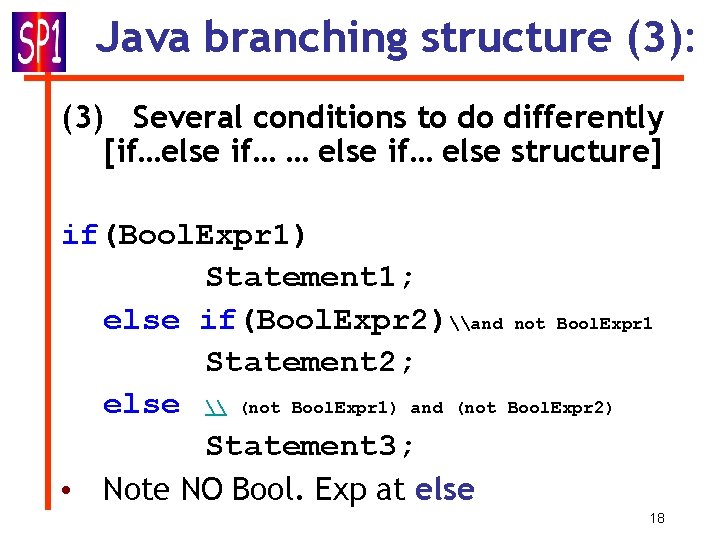 Java branching structure (3): (3) Several conditions to do differently [if…else if… … else Java branching structure (3): (3) Several conditions to do differently [if…else if… … else