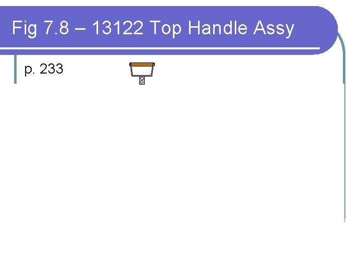 Fig 7. 8 – 13122 Top Handle Assy p. 233 