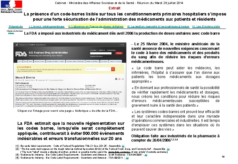 Cabinet - Ministère des Affaires Sociales et de la Santé - Réunion du Mardi