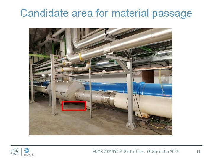 Candidate area for material passage EDMS 2021950, P. Santos Diaz – 5 th September