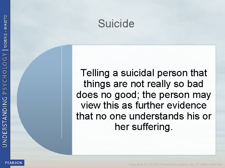 Suicide Telling a suicidal person that things are not really so bad does no