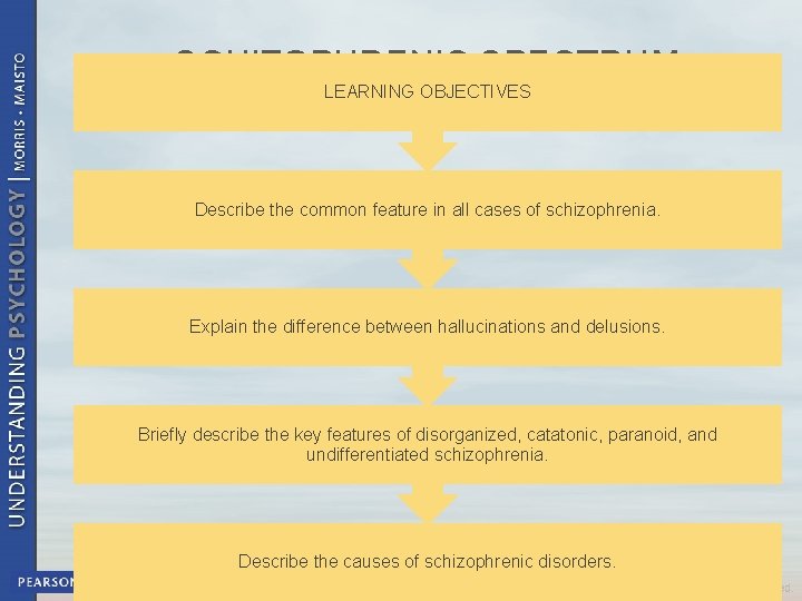 SCHIZOPHRENIC SPECTRUM LEARNING OBJECTIVES DISORDERS Describe the common feature in all cases of schizophrenia.
