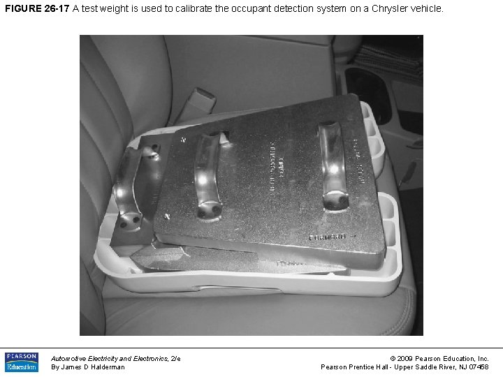 FIGURE 26 -17 A test weight is used to calibrate the occupant detection system