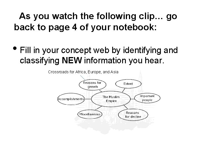 As you watch the following clip… go back to page 4 of your notebook: