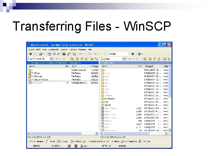 Transferring Files - Win. SCP 