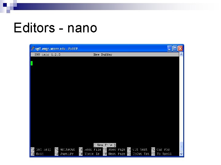 Editors - nano 