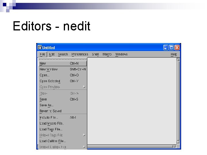 Editors - nedit 