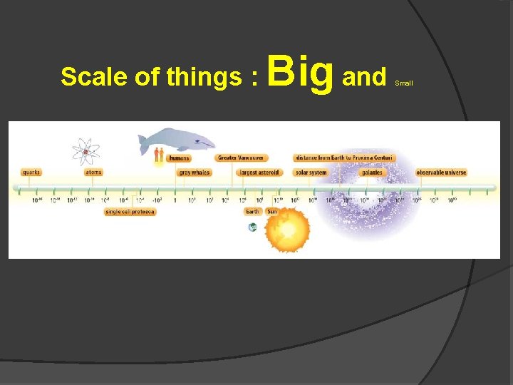Scale of things : Big and Small 