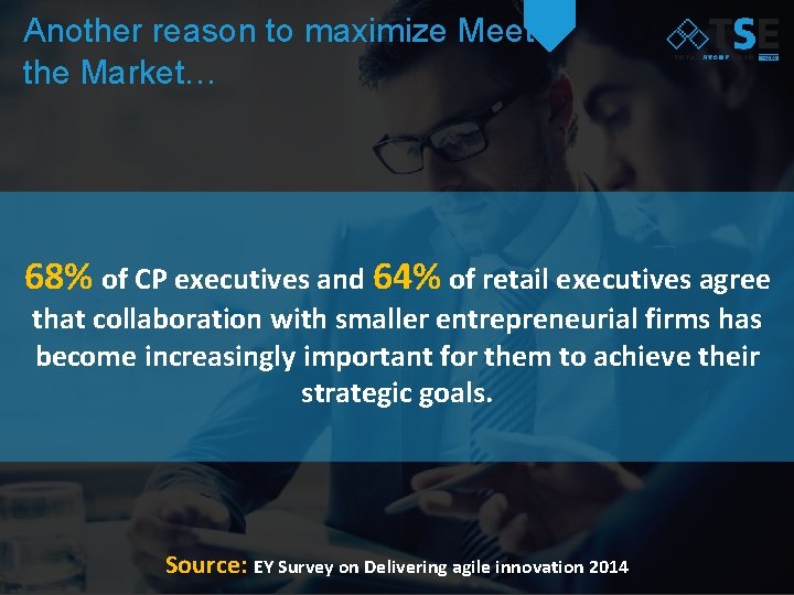 Another reason to maximize Meet the Market… 68% of CP executives and 64% of