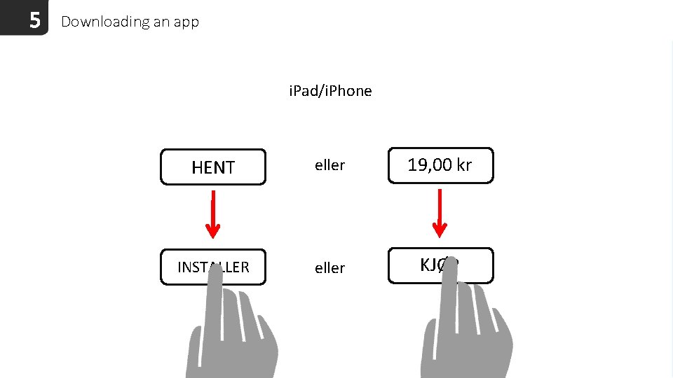 5 Downloading an app i. Pad/i. Phone HENT eller 19, 00 kr INSTALLER eller