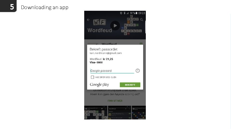 5 Downloading an app 