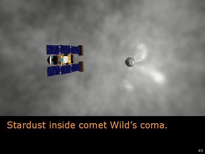 Stardust inside comet Wild’s coma. 49 49 