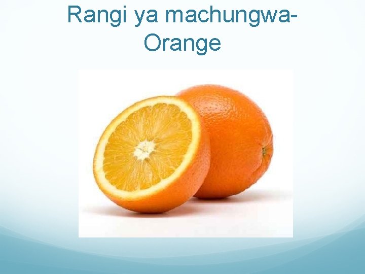 Rangi ya machungwa. Orange 