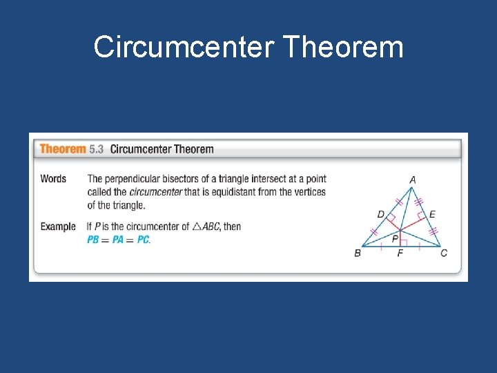 Circumcenter Theorem 