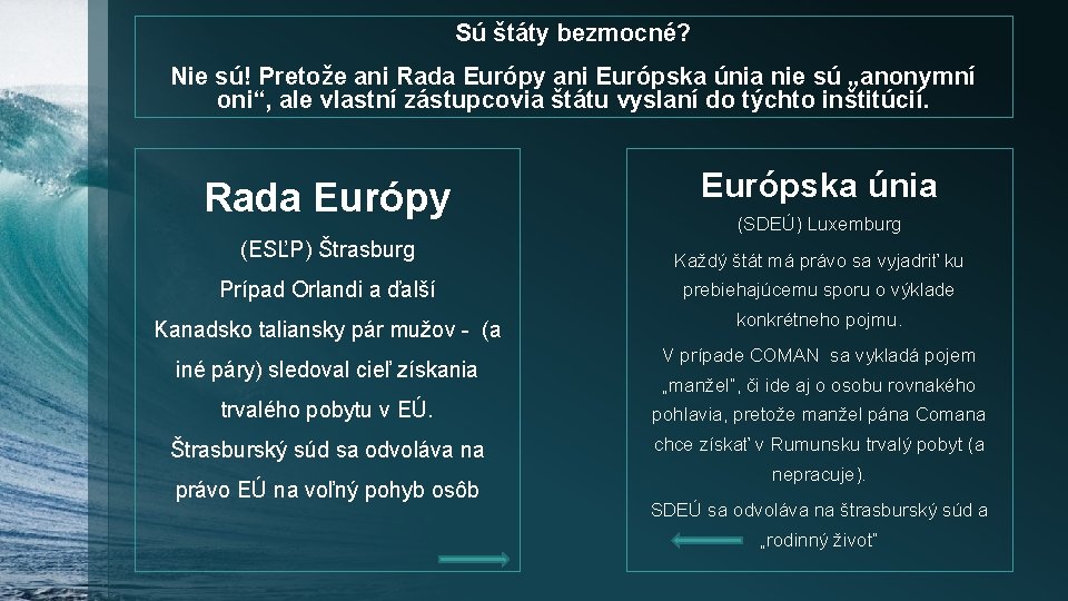 Sú štáty bezmocné? Nie sú! Pretože ani Rada Európy ani Európska únia nie sú