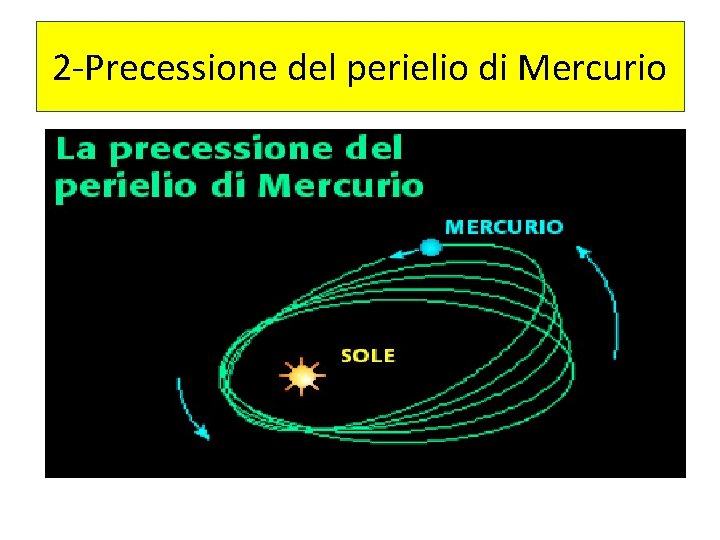 2 -Precessione del perielio di Mercurio 