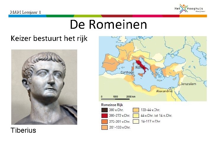 De Romeinen Keizer bestuurt het rijk Tiberius 