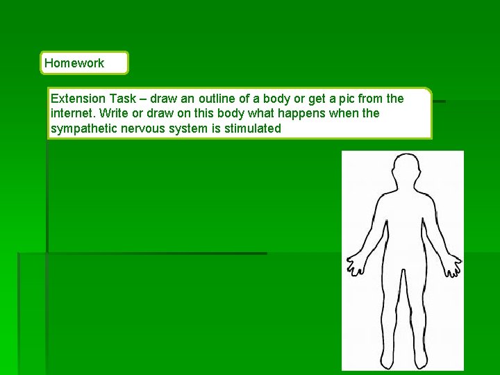 Homework Extension Task – draw an outline of a body or get a pic