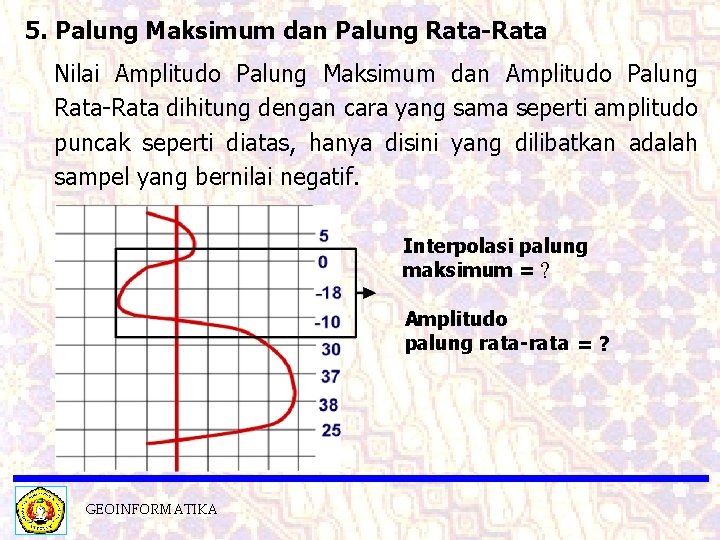 5. Palung Maksimum dan Palung Rata-Rata Nilai Amplitudo Palung Maksimum dan Amplitudo Palung Rata-Rata