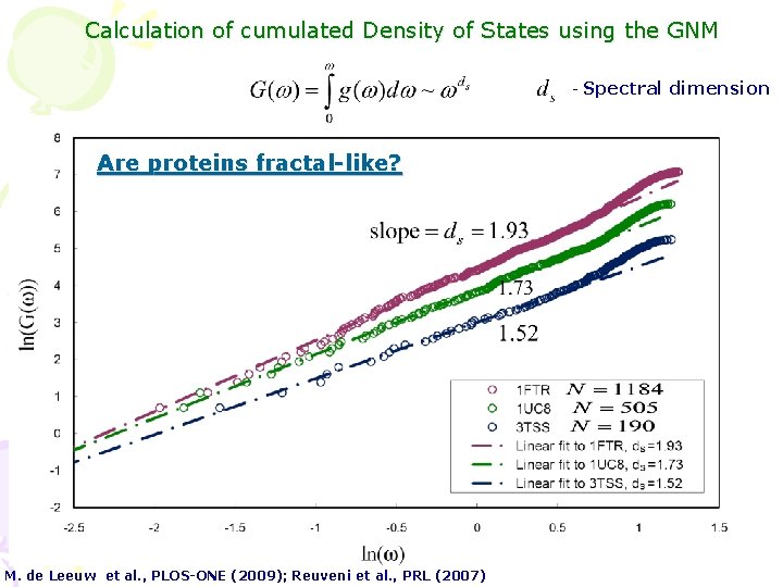 Calculation of cumulated Density of States using the GNM - Are proteins fractal-like? M.