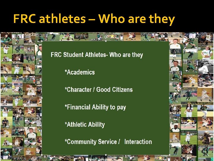FRC athletes – Who are they 