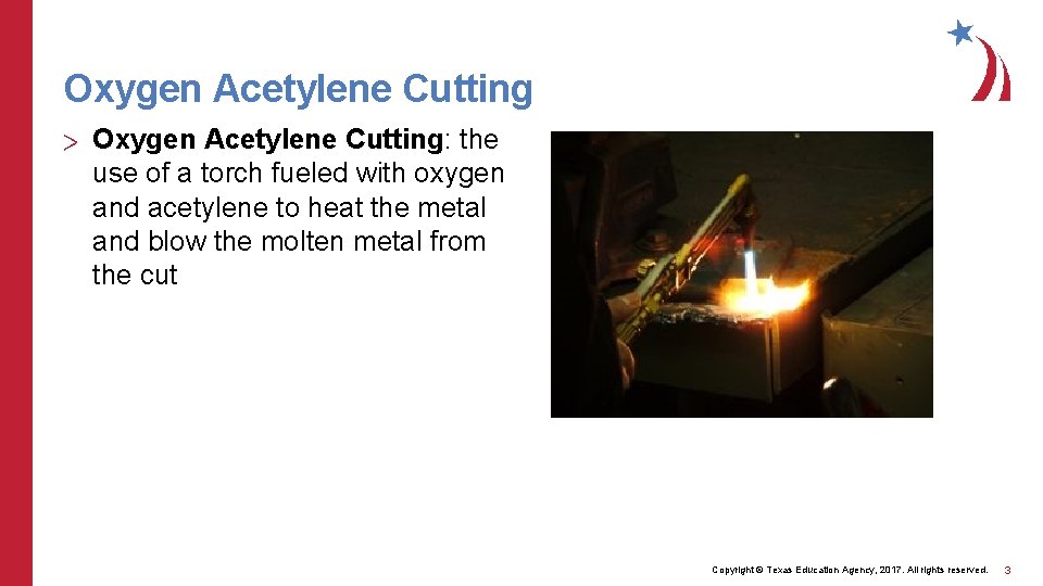 Oxygen Acetylene Cutting > Oxygen Acetylene Cutting: the use of a torch fueled with