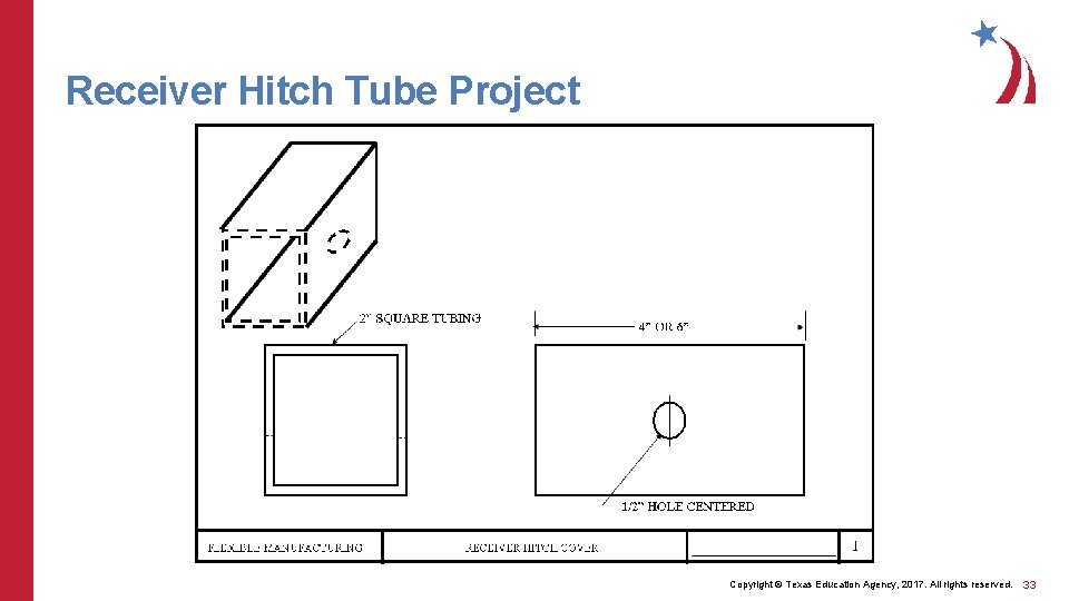 Receiver Hitch Tube Project Copyright © Texas Education Agency, 2017. All rights reserved. 33