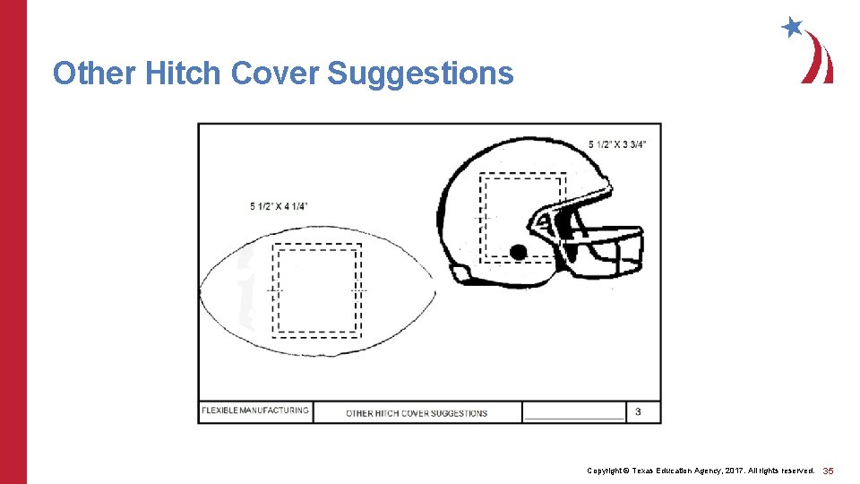 Other Hitch Cover Suggestions Copyright © Texas Education Agency, 2017. All rights reserved. 35