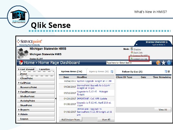 What’s New in HMIS? Qlik Sense 