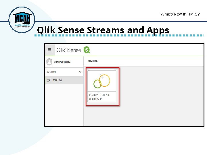 What’s New in HMIS? Qlik Sense Streams and Apps 