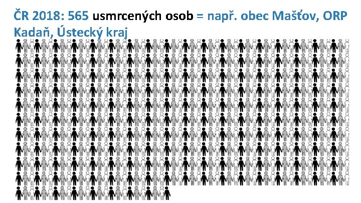 ČR 2018: 565 usmrcených osob = např. obec Mašťov, ORP Kadaň, Ústecký kraj 