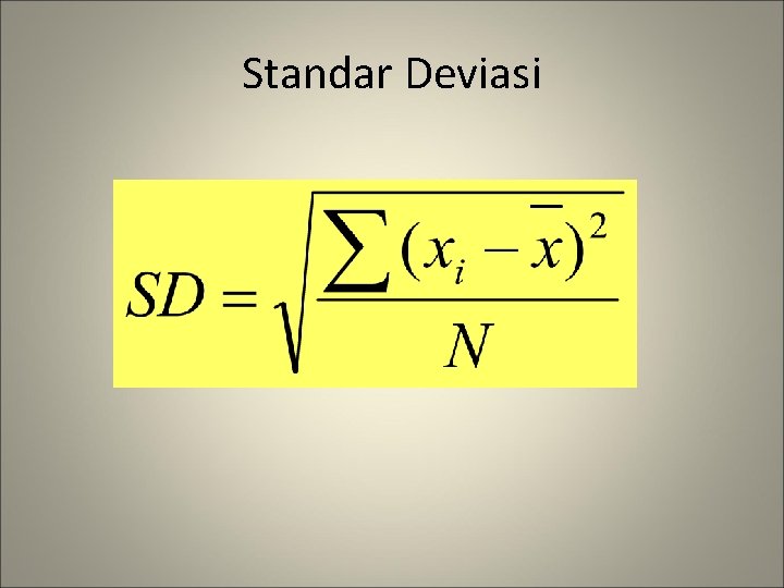 Standar Deviasi 