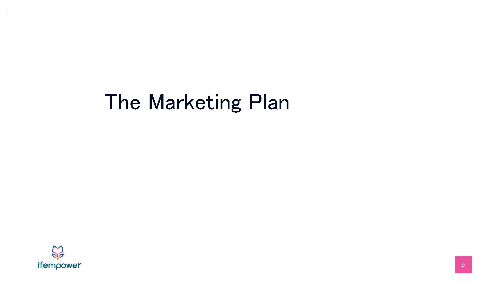 _ The Marketing Plan 9 