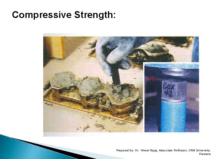 Compressive Strength: Prepared by: Dr. Vineet Bajaj, Associate Professor, SRM University, Haryana 