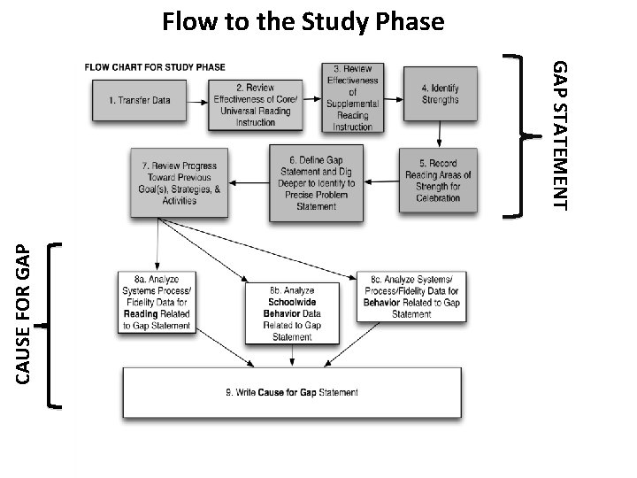 Flow to the Study Phase CAUSE FOR GAP STATEMENT 