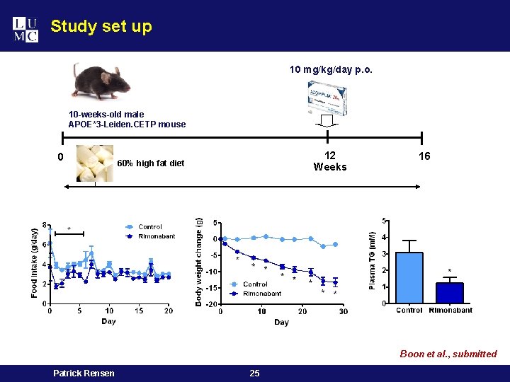 Study set up 10 mg/kg/day p. o. 10 -weeks-old male APOE*3 -Leiden. CETP mouse