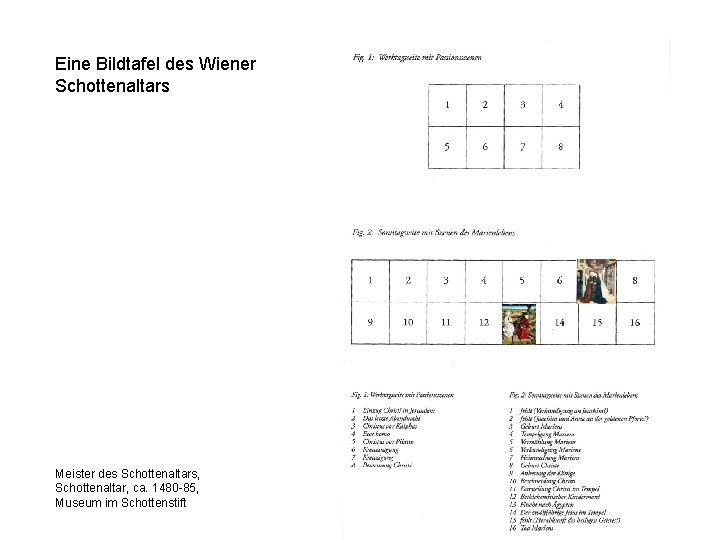 Eine Bildtafel des Wiener Schottenaltars Meister des Schottenaltars, Schottenaltar, ca. 1480 -85, Museum im