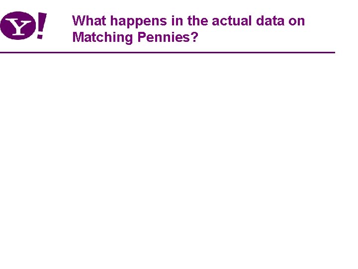 What happens in the actual data on Matching Pennies? 